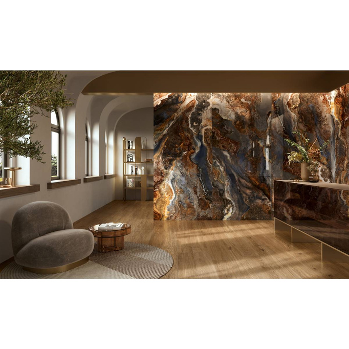 Płytka wielkoformatowa Naxos Serenade Cosmic połysk 120x278 imitacja kamienia mix