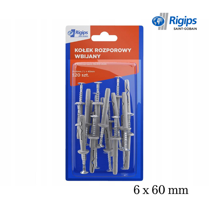 Rigips zaklepané kapotou 6x60 mm 20 ks