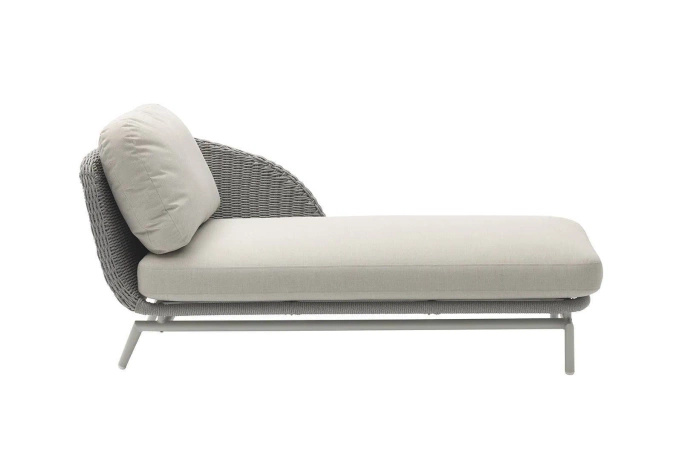 Zestaw mebli ogrodowych SCOOP II dwuosobowy szary aluminium