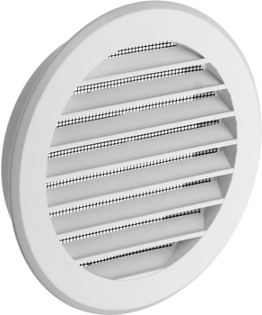 Kulatá ventilační mřížka s bílou pletivou Ø 100 mm