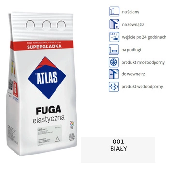 ATLAS FUGA ELASTYCZNA - 001 biały 5kg