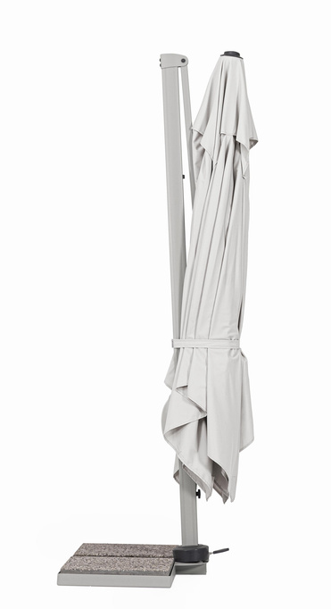 Parasol ogrodowy 3m x 3m BOLZANO Santorino aluminium szary