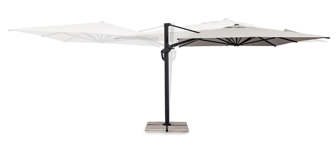 Parasol ogrodowy 3m x 4m BOLZANO Arrito aluminium szary