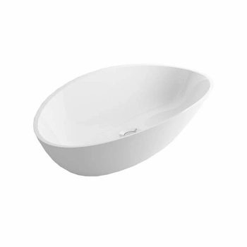 Umywalka nablatowa 60x36cm owalna, połysk, biały.