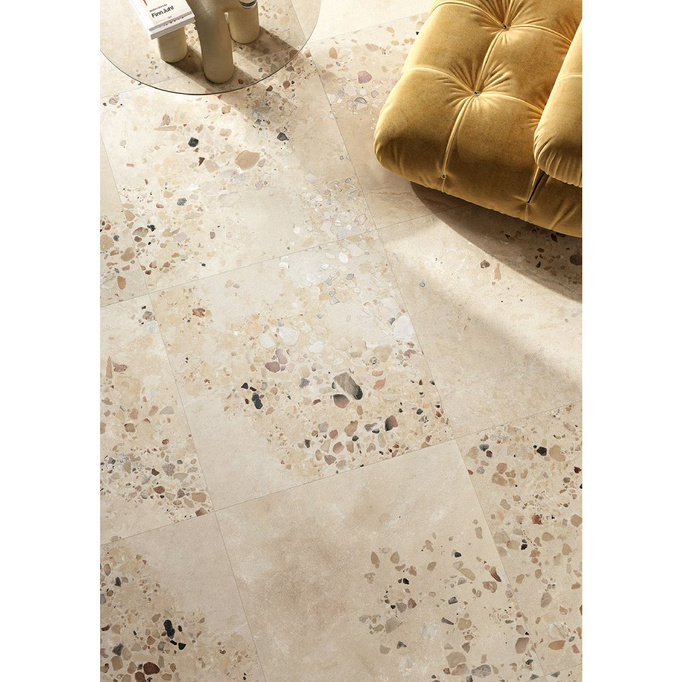 Płytka Fioranese Cocci Siciliani Sabbia ścienno-podłogowa mat 90x90 9 mm imitacja kamienia  beżowy