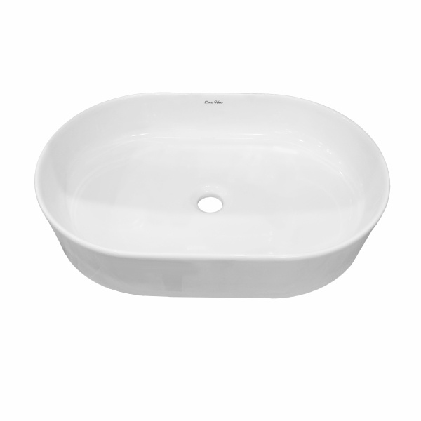 Umywalka nablatowa 55x37 cm biały połysk owalna Estadio DESSI HOME