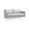 Sofa ogrodowa dwuosobowa LOOP beżowa aluminium