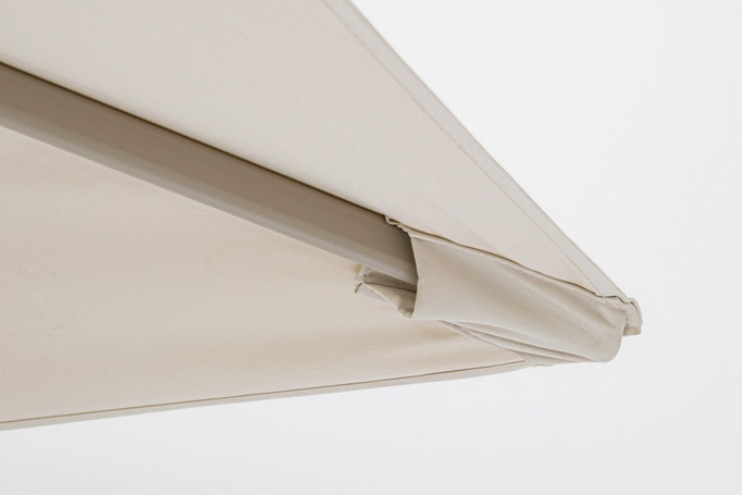 Parasol ogrodowy 3m x 3m BOLZANO Santorino aluminium piaskowy