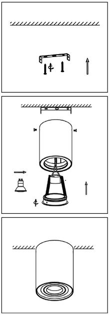 Oprawa natynkowa Roller Czarna- Dessi Home Illuminations