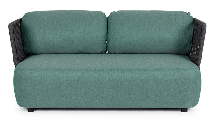 BOLZANO Sofa 2-osobowa ogrodowa Porto zielono-antracytowa 167 cm 