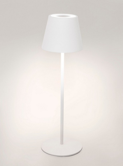 Lampa ogrodowa LED BOLZANO Etna H38 biała metalowa 38 cm