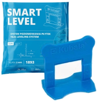 Kubala SMART LEVEL Klipsy 2mm do poziomowania płytek 100szt 1893