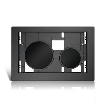 Tlačítko WC bez černé podložky.