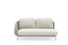 Sofa ogrodowa SCOOP 166×80cm prawostronna jasny szary aluminium