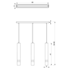 Lampa wisząca MILAGRO Jacker MLP7726 niebieski/złoty - EKSPOZYCJA