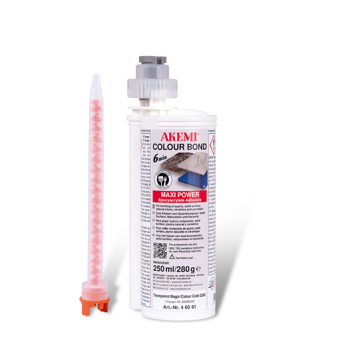 AKEMI COLOUR BOND 6min , KOLOR BEŻOWY CC 1715 47075 żywica , klej do kamienia 250ml / 280g