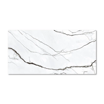 Magnifica s velkými formáty dlaždice Marquina Blanco Wall-Pogowe Gloss 80x160 Imitace mramorového bílého