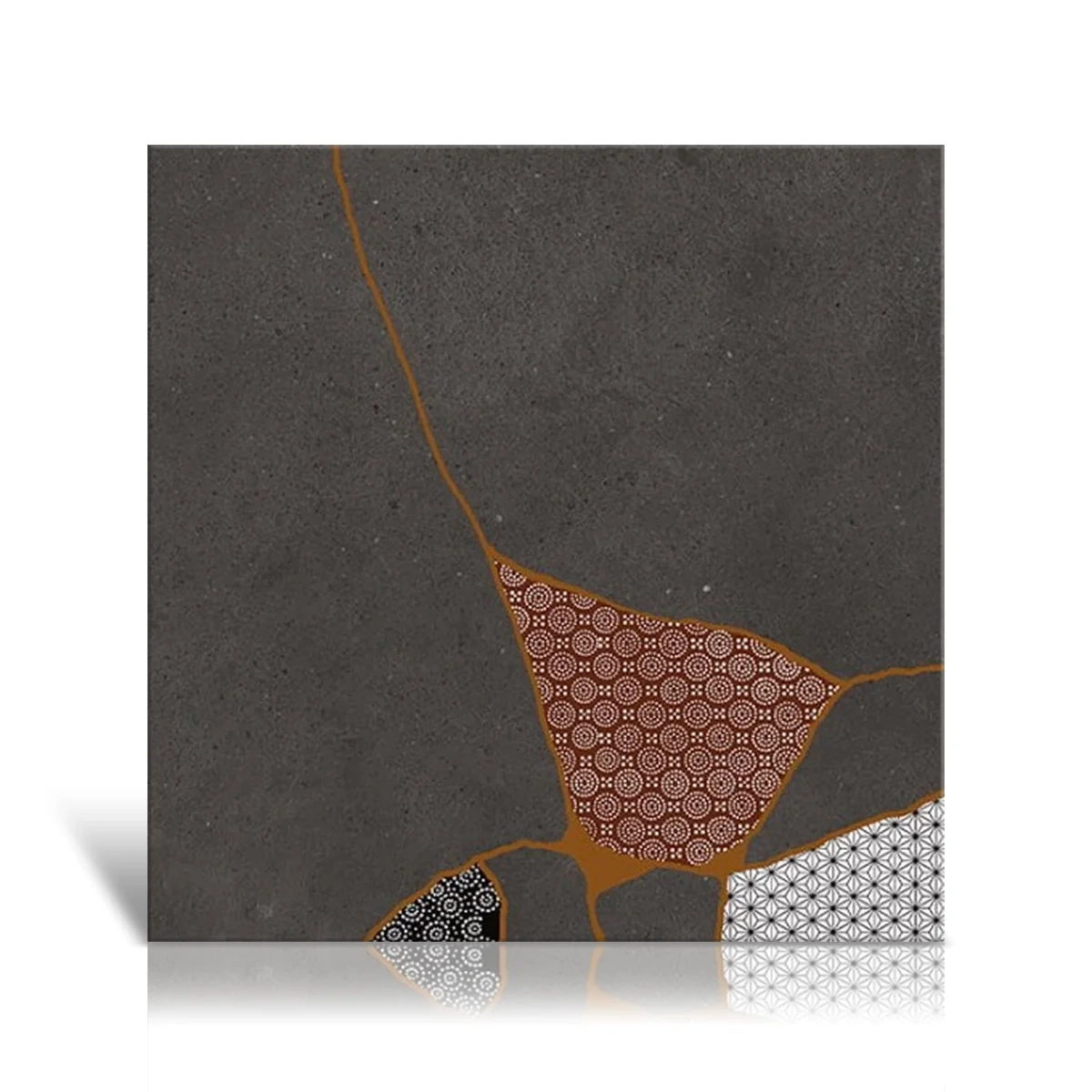 Fioranese Kintsugi Tile Japonsko Hibi Darkness Wall-Pogowe