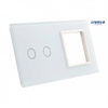 Livolo panel szklany biały podwójny 702G-61 włącznik 2 + gn