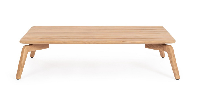 Stolik kawowy ogrodowy w kolorze naturalnego drewna BOLZANO Tivoli beżowy  120x70x30 cm