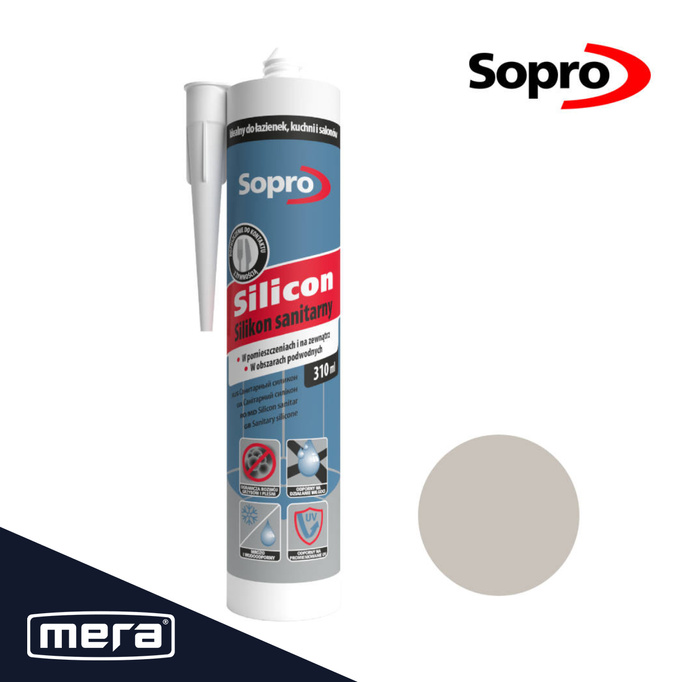 Sopro silikon sanitarny naturalny szary 72 310 ml