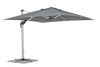 Parasol ogrodowy 3m x 3m BOLZANO Ibis aluminium szary