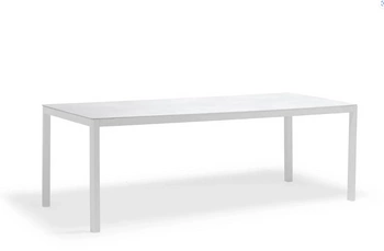 Stół ogrodowy LOOP 220×90cm prostokątny biały aluminium