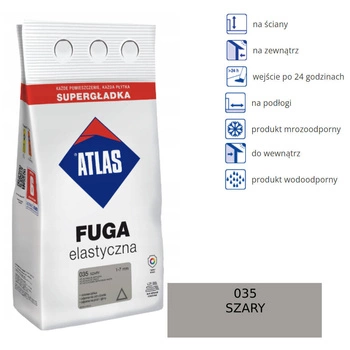 ATLAS FUGA ELASTYCZNA - 035 szary 5kg