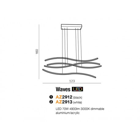 Lampa wisząca Waves LED