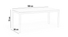 Stół ogrodowy LOOP 180×90cm prostokątny biały aluminium