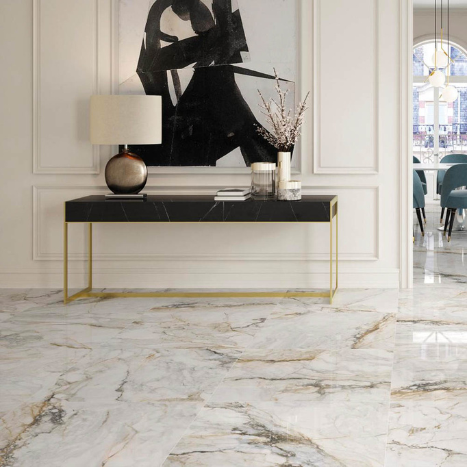 Płytka ścienno-podłogowa połysk 120x120 10,7mm imitacja marmuru mix