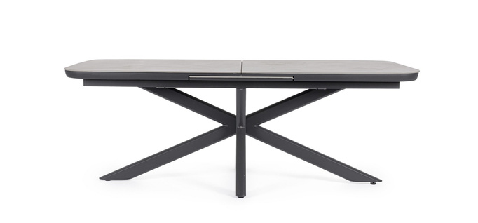 Stół ogrodowy rozkładany 200-260x100cm BOLZANO Prudenzio aluminium antracyt