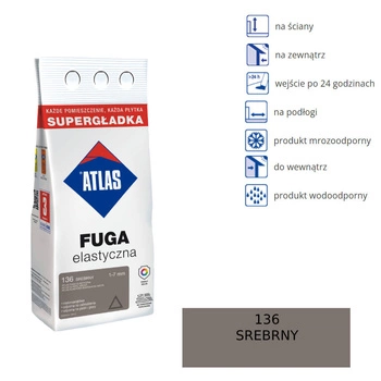 ATLAS FUGA ELASTYCZNA -  136 srebrny 2kg