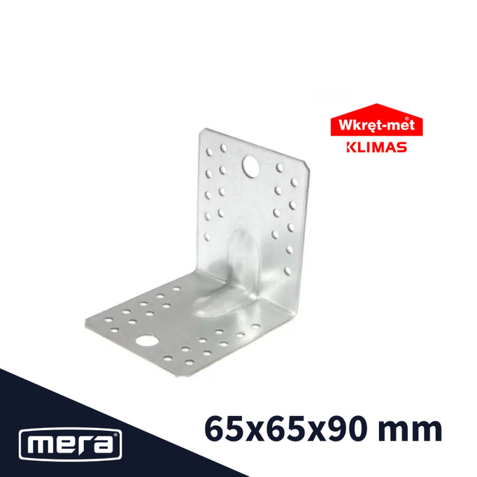 Wkręt-met kątownik przetłaczany wzmocniony 65x65x90 1szt.