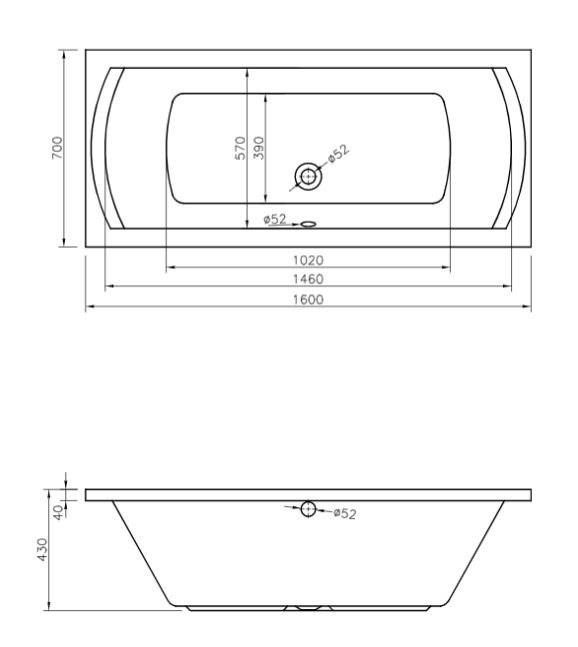 Wanna do zabudowy DESSI HOME NIKO 160×70 