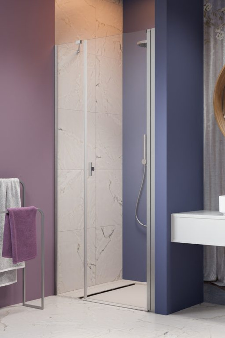 RADAWAY DRZWI DO WNĘKI NES BRUSHED NICKEL DWS I 120cm LEWE