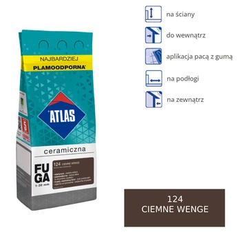 ATLAS FUGA CERAMICZNA - 124 ciemne wenge 2kg