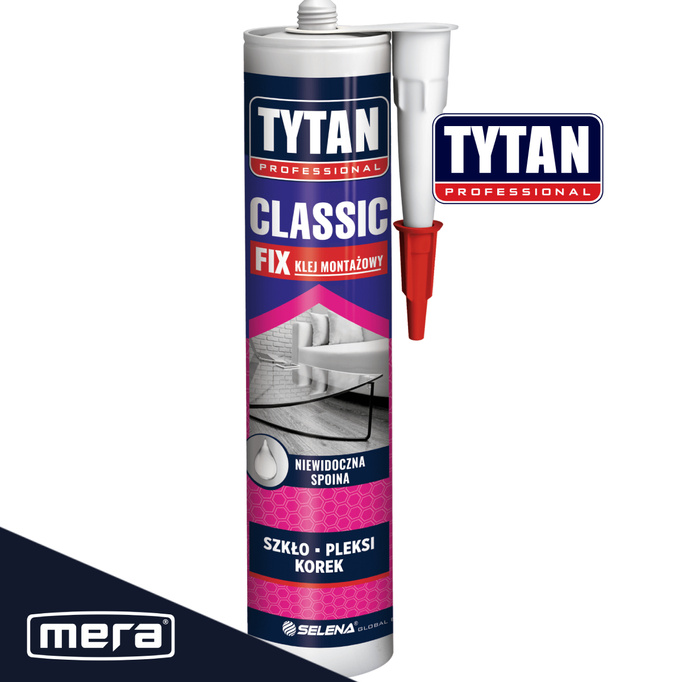 Tytan klej montażowy Classic FIX bezbarwny uniwersalny 290ml
