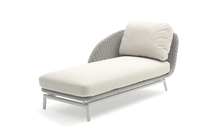 Zestaw mebli ogrodowych SCOOP II dwuosobowy szary aluminium