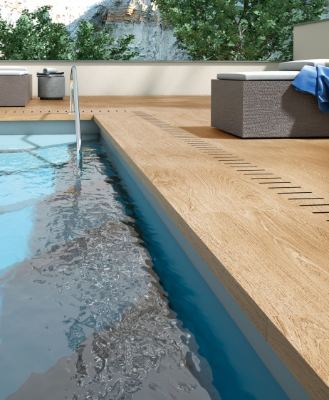Terasa dlaždice 2 cm 40x120 dřevo -hnědá