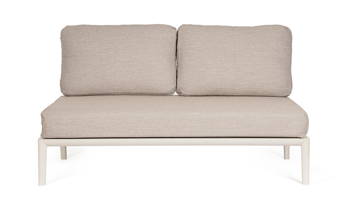 Sofa ogrodowa 2-osobowa BOLZANO Giacomo aluminium  beż