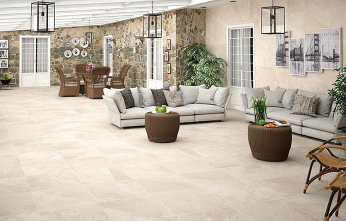 Terasa dlaždice 2 cm Roicersa Axis Cream Mat 60x120 imatact béžová kámen