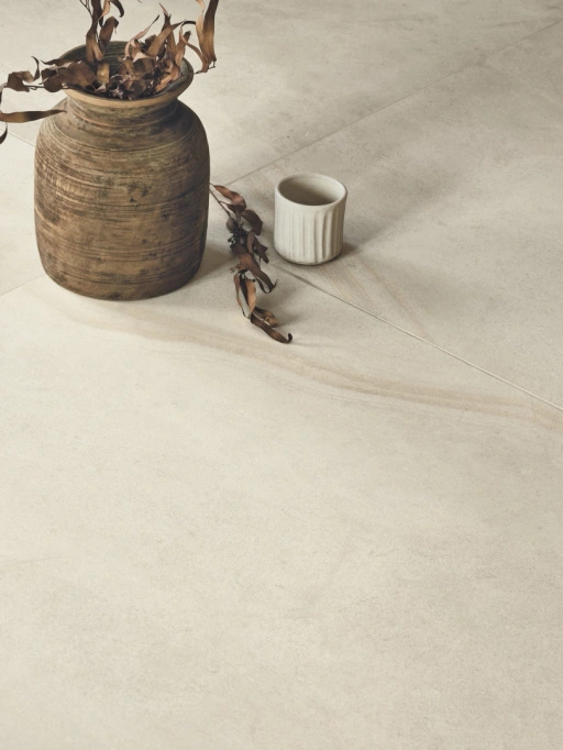 Obkladová a dlažební dlaždice 120 × 120, matná, imitace kamene, světle béžová