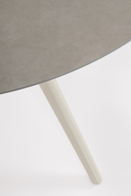 Stół ogrodowy Cristallo 130 cm BOLZANO aluminium beżowy