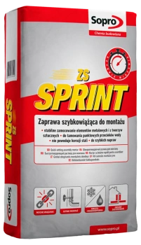 Sopro ZS sprint - Zaprawa szybkowiążąca do montażu 25kg