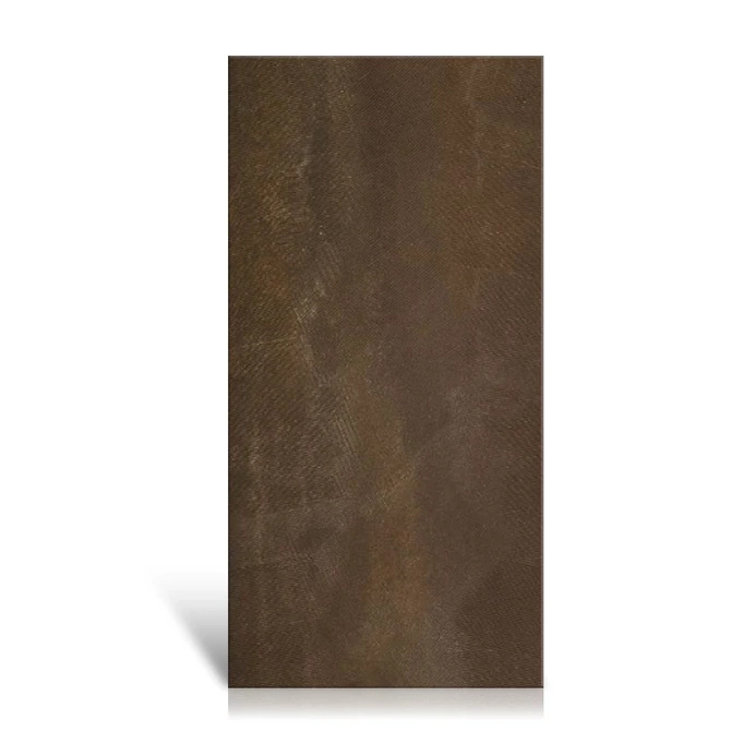Nástěnná a podlahová dlaždice matná 60x120 imitace kovu hnědá