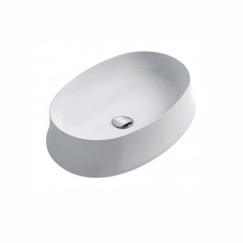 Simas Sharp 60x42cm ovál, lesk, bílý.