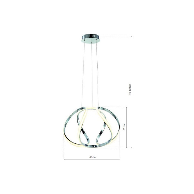 Lampa wisząca MILAGRO Globe ML3808 chrom - EKSPOZYCJA