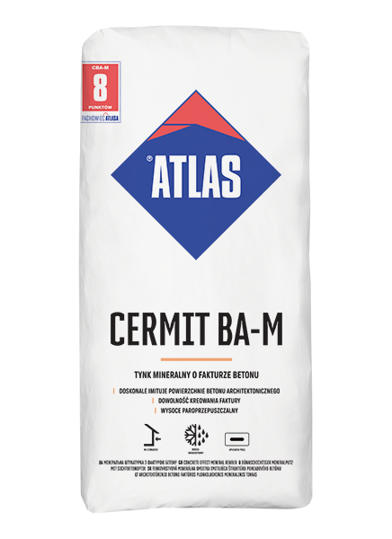 Atlas Cerrmit BA-M tynk mineralny o fakturze betonu 25kg