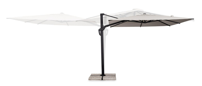 Parasol ogrodowy 3m x 3m BOLZANO Arrito aluminium szary